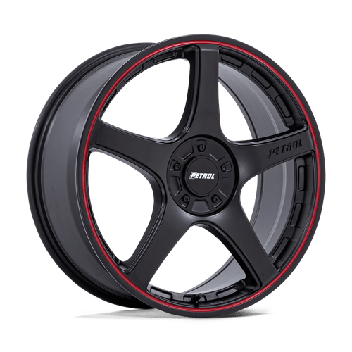 Petrol PE003 P2E 17X8 MATTE BLACK W/ RED LIP