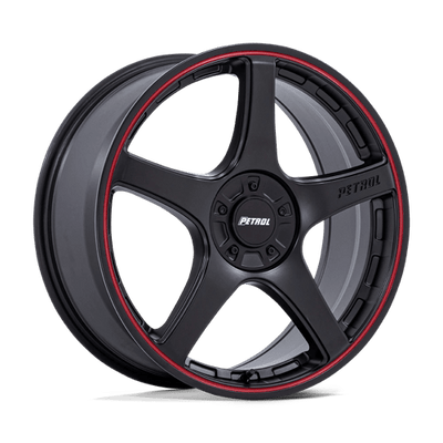 Petrol PE003 P2E 17X8 MATTE BLACK W/ RED LIP