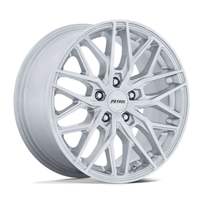 Petrol PE004 P3E 17X8 MACHINED BRUSHED GLOSS SILVER