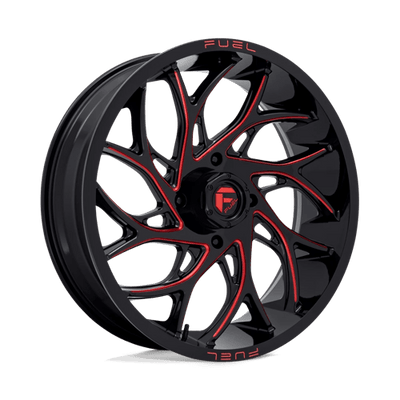 Fuel UTV D779 RUNNER UTV 22X7 GLOSS BLACK MILLED CANDY RED