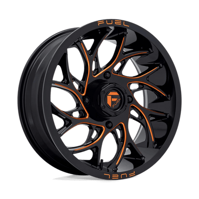 Fuel UTV D780 RUNNER UTV 18X7 GLOSS BLACK MILLED ORANGE