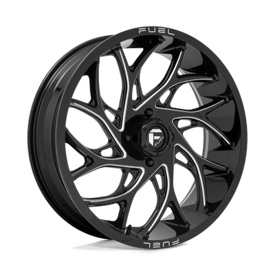Fuel UTV D741 RUNNER 22X7 GLOSS BLACK MILLED