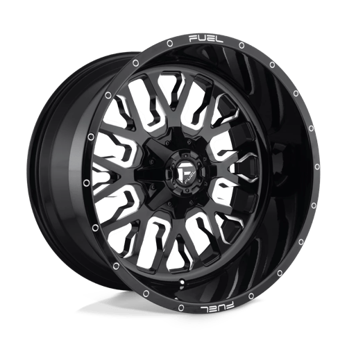 Fuel 1PC D611 STROKE 20X9 GLOSS BLACK MILLED