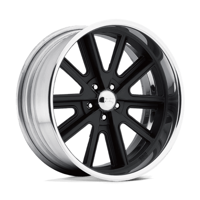 American Racing Vintage VN407 COBRA 18X10 TWO-PIECE HOT ROD BLACK CENTER POLISHED BARREL