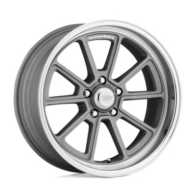 American Racing Vintage VN510 DRAFT 18X8 VINTAGE SILVER W/ DIAMOND CUT LIP