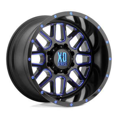 XD XD820 GRENADE 20X9 SATIN BLACK MILLED W/ BLUE TINTED CLEAR COAT