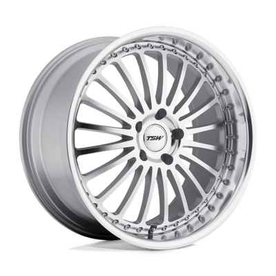 TSW SILVERSTONE 18X8 SILVER W/ MIRROR CUT FACE & LIP