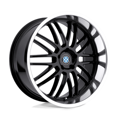 Beyern MESH 17X8 GLOSS BLACK W/ MIRROR CUT LIP