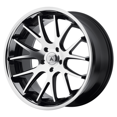 Asanti Black ABL-3 CASTOR 20X8.5 MACHINED FACE W/ SS LIP