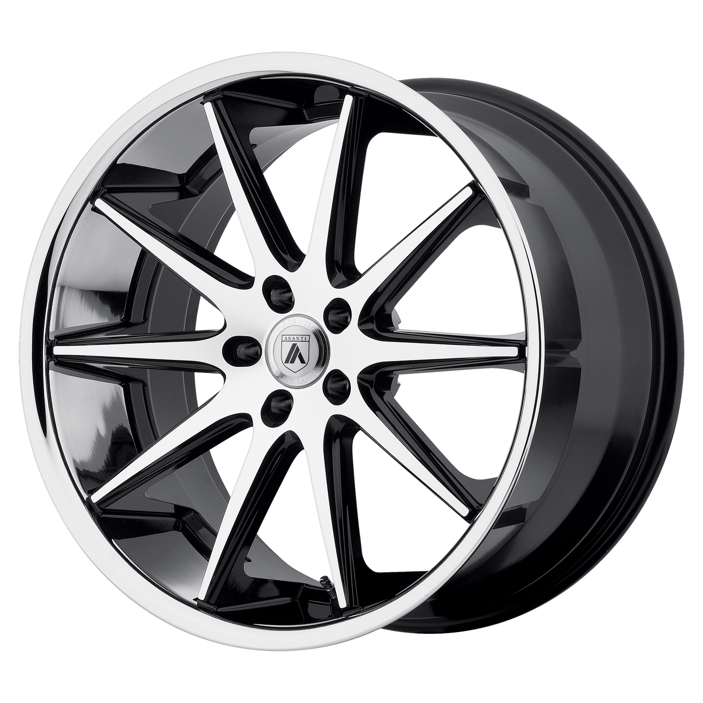 Asanti Black ABL-4 CAPELLA 20X10 MACHINED FACE W/ SS LIP