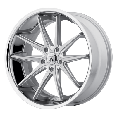 Asanti Black ABL-5 ALTAIR 20X8.5 SILVER MACHINED W/ SS LIP