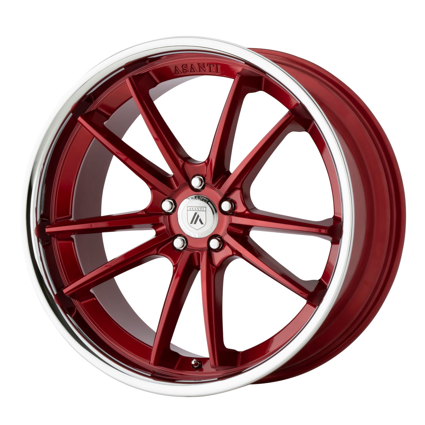 Asanti Black ABL-23 SIGMA 20X9 CANDY RED W/ CHROME LIP