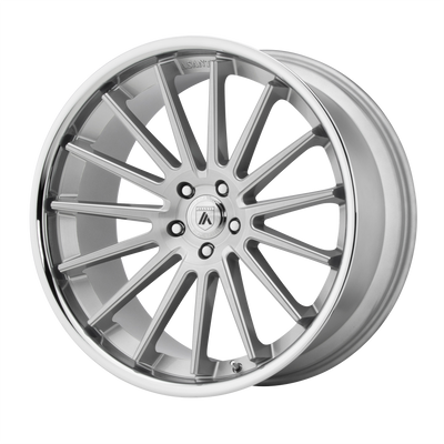 Asanti Black ABL-24 BETA 20X10.5 BRUSHED SILVER W/ CHROME LIP