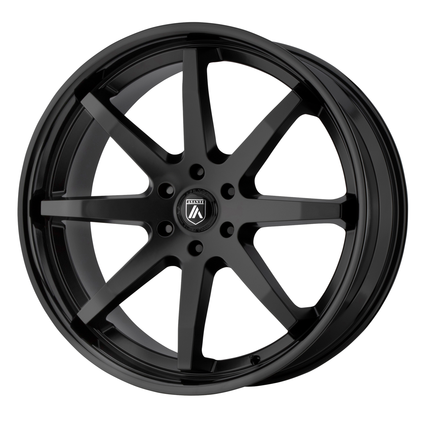 Asanti Black ABL-32 KAISER 20X9 SATIN BLACK W/ GLOSS BLACK LIP