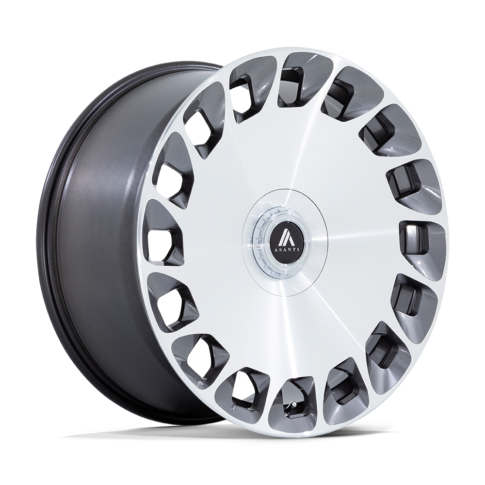 Asanti Black AB045 ARISTOCRAT 24X10 GLOSS PLATINUM BRIGHT MACH FC