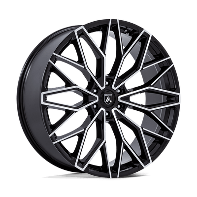 Asanti Black AB050 MOGUL 6 24X10 GLOSS BLACK W/ MACHINED FACE