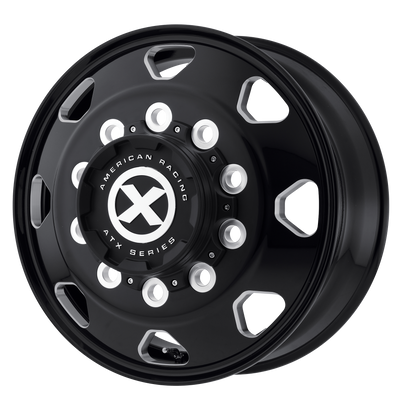 ATX AO401 OCTANE 22.5X8.25 SATIN BLACK MILLED - FRONT