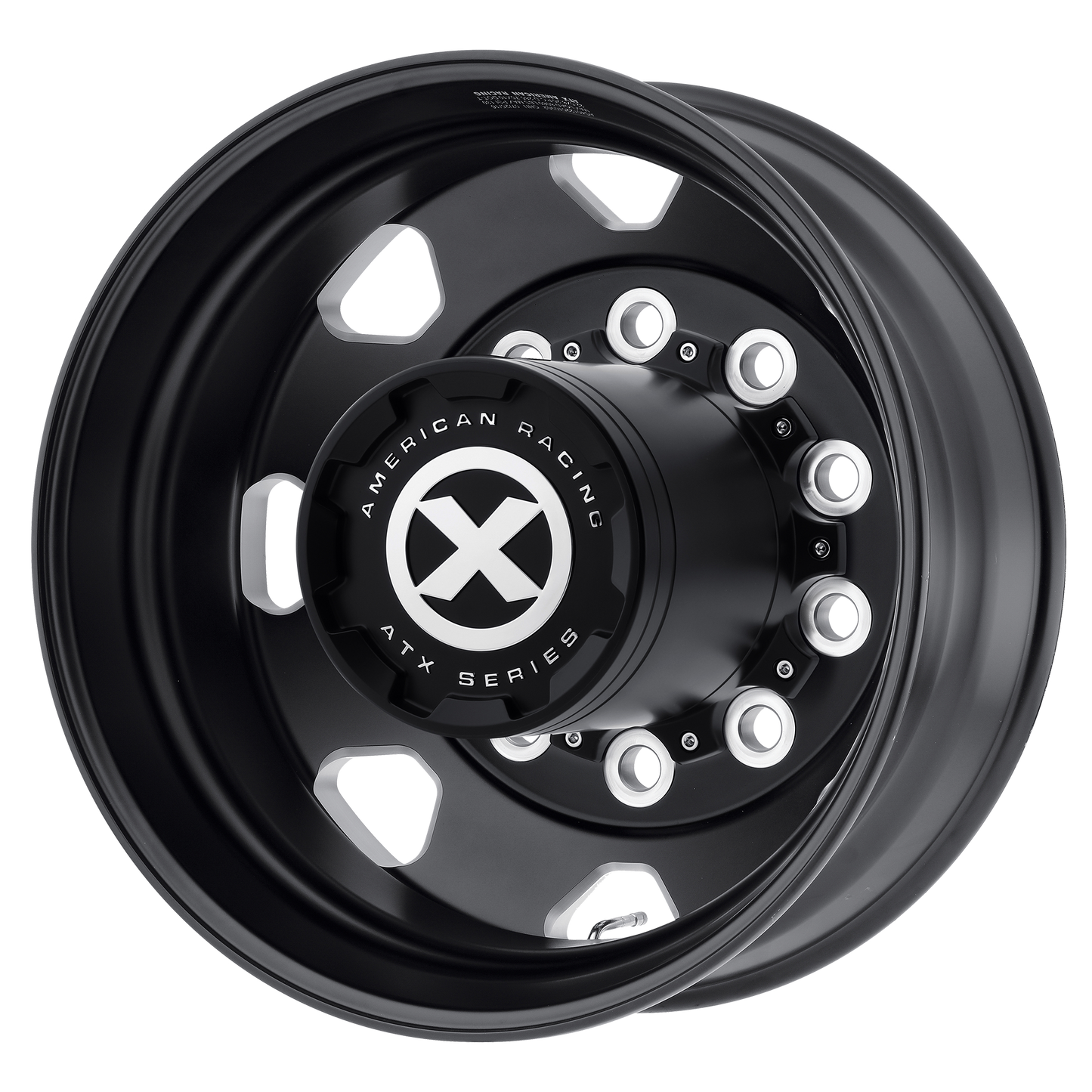 ATX AO401 OCTANE 22.5X8.25 SATIN BLACK MILLED - REAR