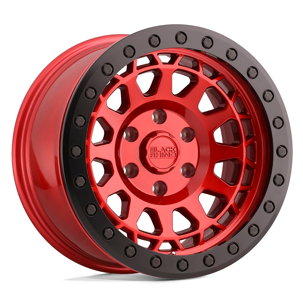 Black Rhino Hard Alloys PRIMM BEADLOCK 17X8.5 CANDY RED WITH BLACK RING