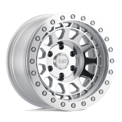 Black Rhino Hard Alloys PRIMM BEADLOCK 17X8.5 SILVER WITH MIRROR FACE & MACHINED RING