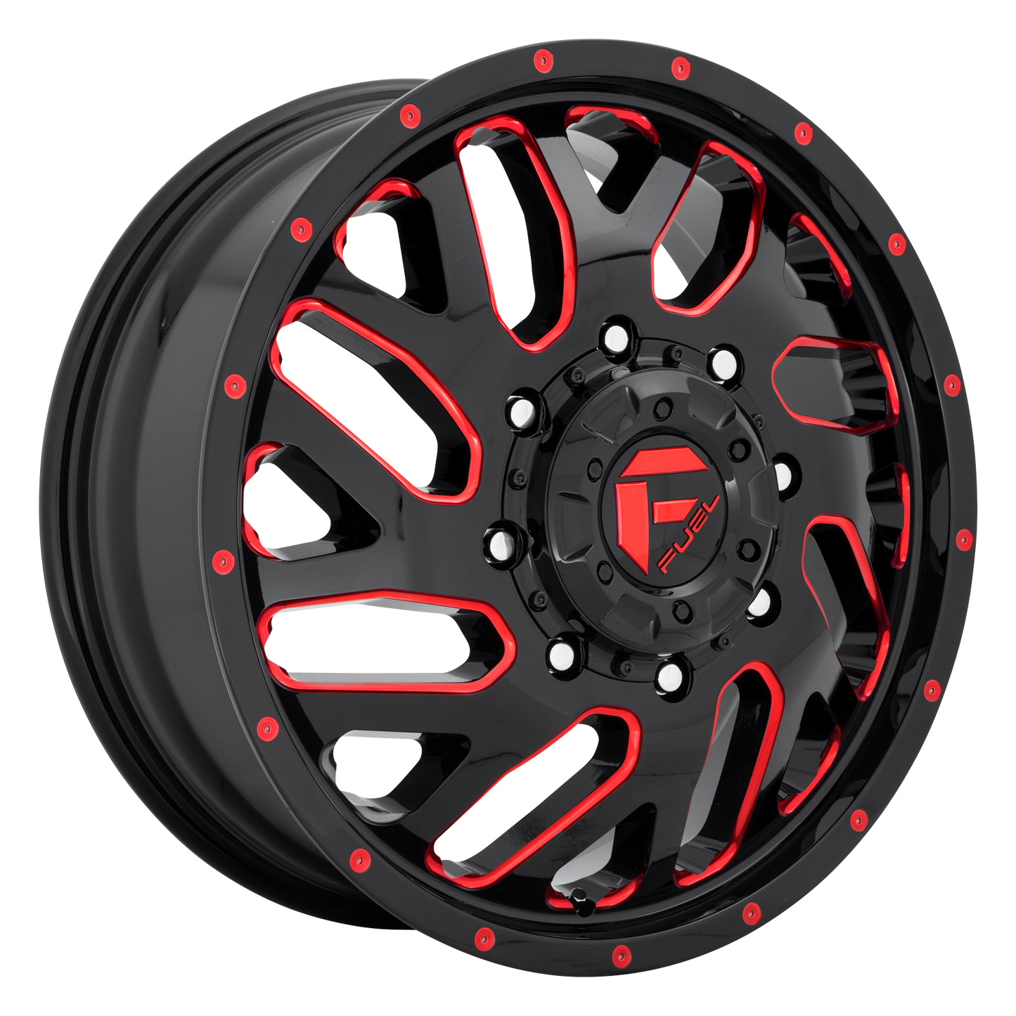 Fuel UTV D656 TRITON UTV 22X7 GLOSS BLACK RED TINTED CLEAR