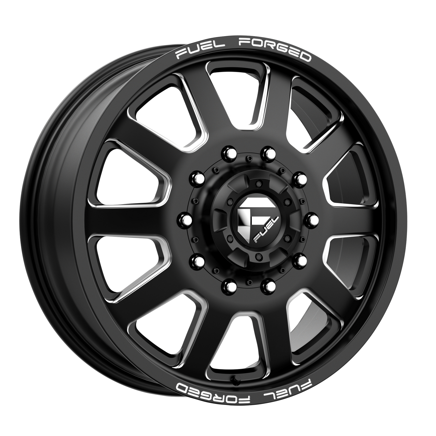 Fuel Mono DE09 FF09D 20X8.25 MATTE BLACK MILLED