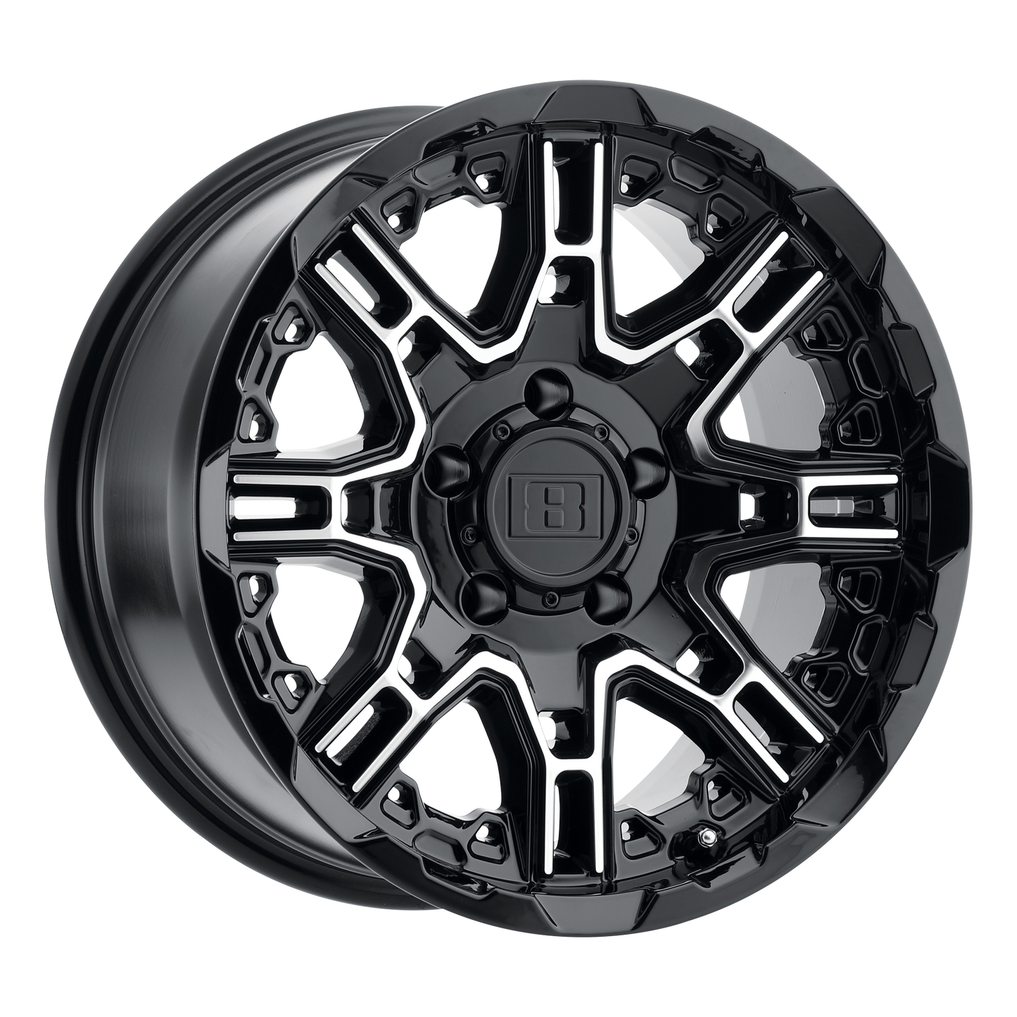 Level 8 SLINGSHOT 22X10 GLOSS BLACK W/ MACHINED FACE