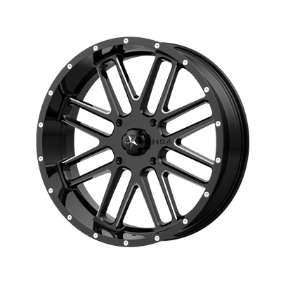 MSA Offroad Wheels M35 BANDIT 18X7 GLOSS BLACK MILLED