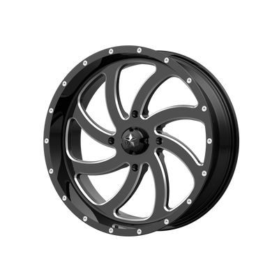 MSA Offroad Wheels M36 SWITCH 20X7 GLOSS BLACK MILLED