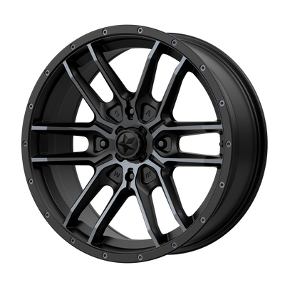 MSA Offroad Wheels M43 FANG 15X7 SATIN BLACK W/ TITANIUM TINT