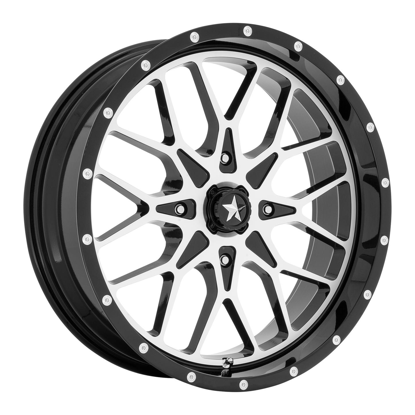 MSA Offroad Wheels M45 PORTAL 14X7 GLOSS BLACK MACHINED