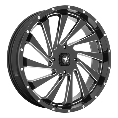 MSA Offroad Wheels M46 BLADE 20X7 GLOSS BLACK MILLED