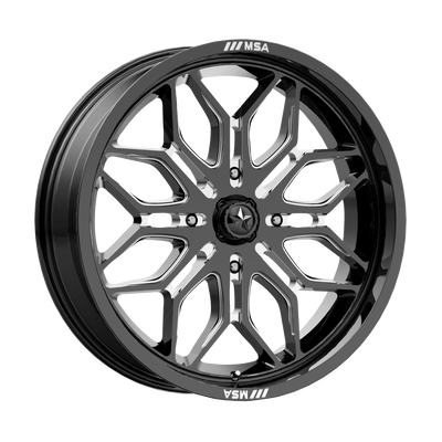 MSA Offroad Wheels M47 SNIPER 24X7 GLOSS BLACK MILLED