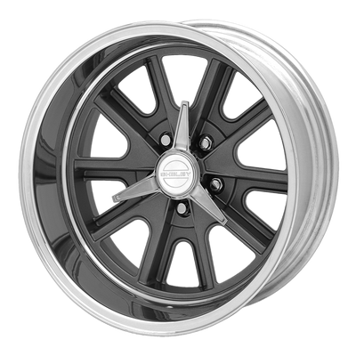 American Racing Vintage VN427 SHELBY COBRA 18X8 MAG GRAY W/ CENTER POLISHED BARREL