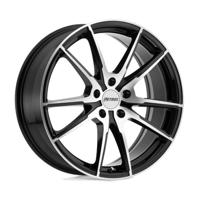 Petrol P0A 17X8 GLOSS BLACK W/ MACHINED CUT FACE