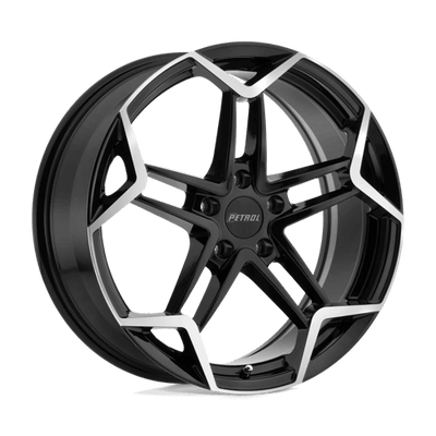 Petrol P1A 17X8 GLOSS BLACK W/ MACHINED CUT FACE