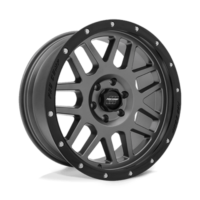 Pro Comp Alloys PA40 VERTIGO 17X9 DARK GRAY W/ BLACK LIP