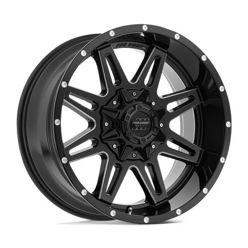 Pro Comp Alloys PA42 BLOCKADE 20X9.5 GLOSS BLACK MILLED