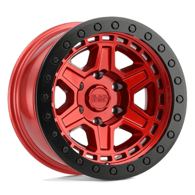 Black Rhino Hard Alloys RENO 17X9 CANDY RED W/ BLACK RING & BOLTS