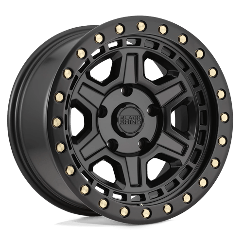 Black Rhino Hard Alloys RENO 17X9 MATTE BLACK W/ BRASS BOLTS