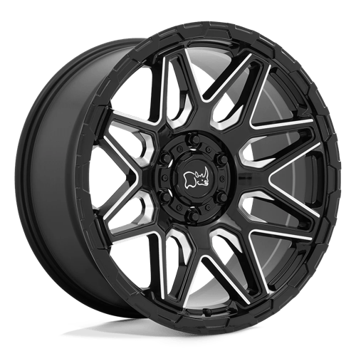 Black Rhino Hard Alloys SHOCKWAVE 20X9.5 GLOSS BLACK W/ MILLED SPOKES