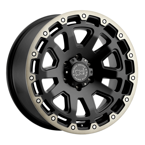 Black Rhino Hard Alloys RAZORBACK 20X12 MATTE BLACK W/ MACHINED DARK TINT LIP