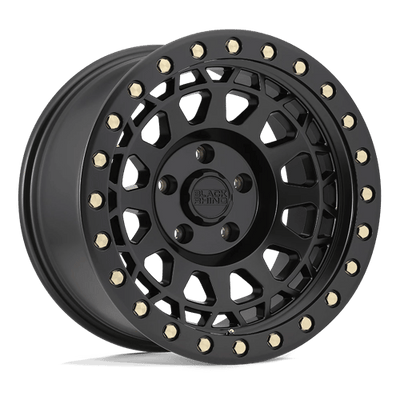 Black Rhino Hard Alloys PRIMM 17X9 MATTE BLACK WITH BRASS BOLTS