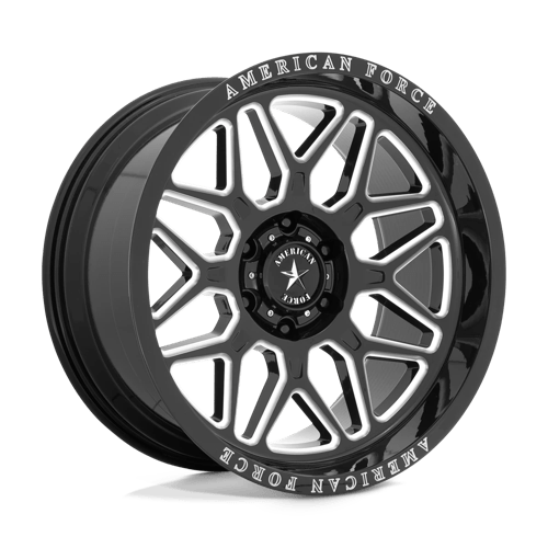 American Force Cast AC001 RUSH 22X10 GLOSS BLACK MILLED