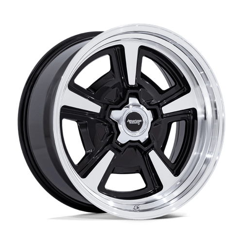 American Racing Vintage VN517 MARAUDER 20X8.5 GLOSS BLACK MACHINED W/ DIAMOND CUT LIP