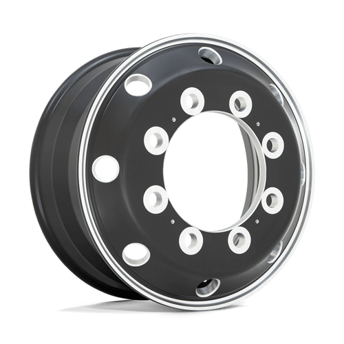 ATX AO404 JOURNEY 22.5X9 SATIN BLACK W/ POLISHED LIP - FRONT & REAR INNER