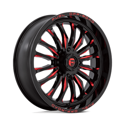 Fuel UTV D822 ARC UTV 22X7 GLOSS BLACK MILLED RED