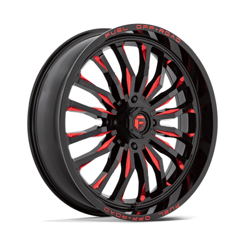 Fuel UTV D822 ARC UTV 24X7 GLOSS BLACK MILLED RED