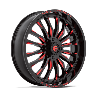 Fuel UTV D822 ARC UTV 24X7 GLOSS BLACK MILLED RED