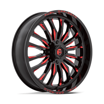 Fuel UTV D822 ARC UTV 24X7 GLOSS BLACK MILLED RED